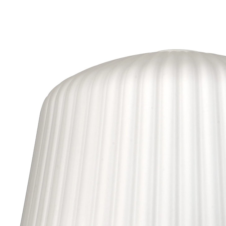 Idolite Devine 28x17.5cm Opal Ribbed Dome Glass Shade