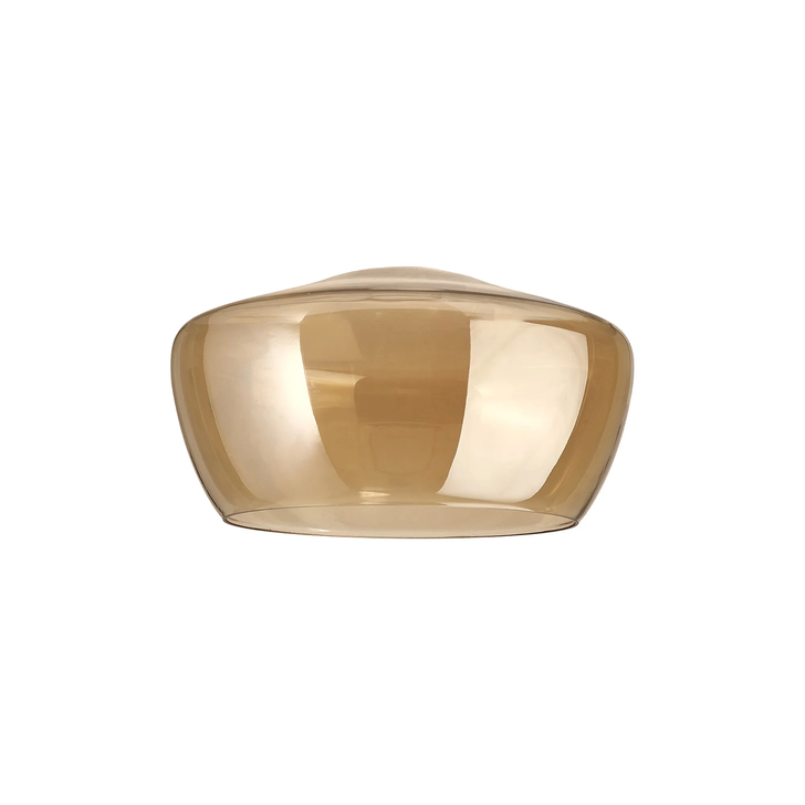 Idolite Devine 30x16.5cm Amber Plated Trapezium Glass Shade