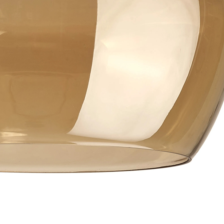 Idolite Devine 30x16.5cm Amber Plated Trapezium Glass Shade