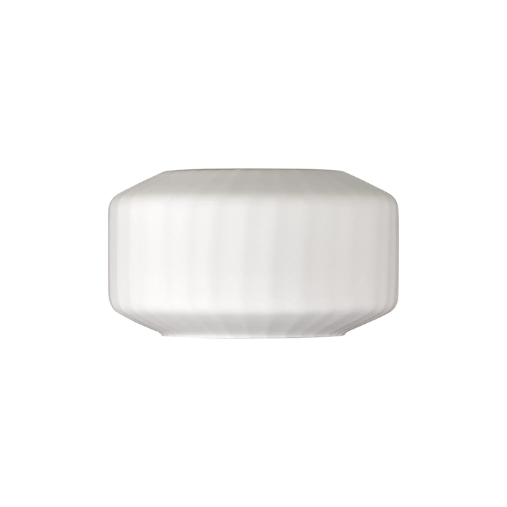 Idolite Devine 30x16.5cm Chamfered Round Rippled Glass. Opal