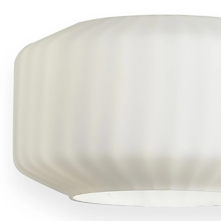Idolite Devine 30x16.5cm Chamfered Round Rippled Glass. Opal