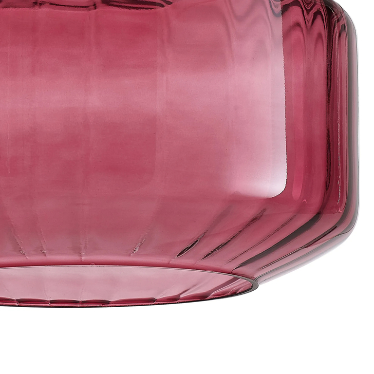 Idolite Devine 30x16.5cm Chamfered Round Rippled Glass Shade Purple