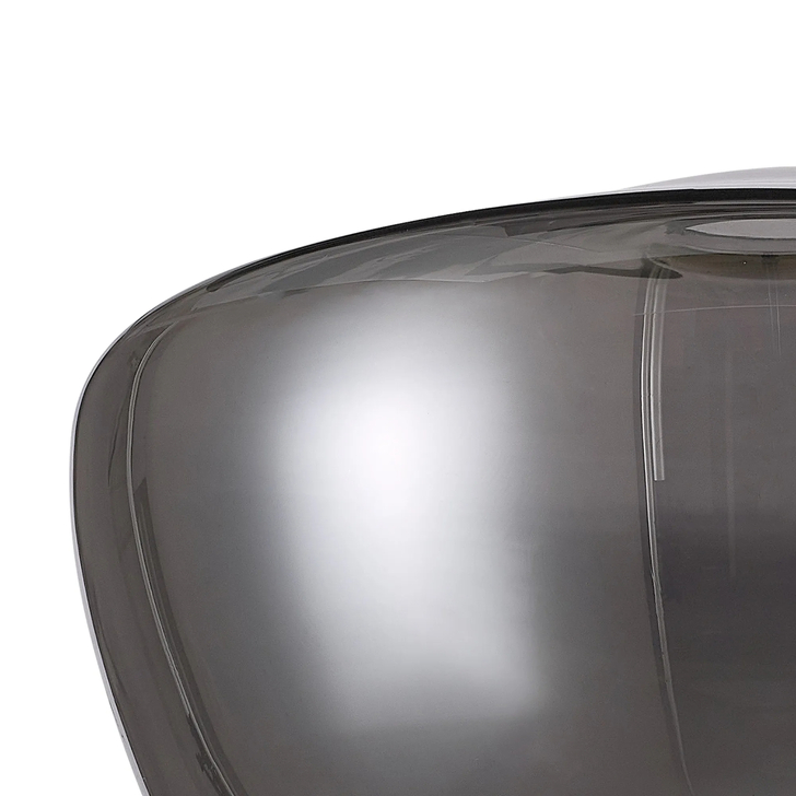Idolite Devine 30x16.5cm Smoke Plated Trapezium Glass Shade