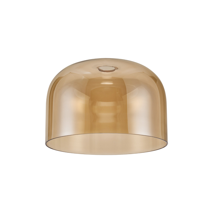 Idolite Devine 30x17cm Amber Plated Cloche Glass Shade