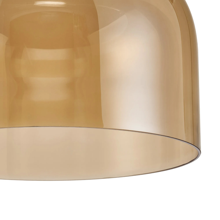 Idolite Devine 30x17cm Amber Plated Cloche Glass Shade