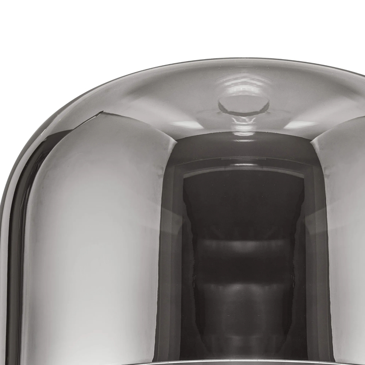 Idolite Devine 30x17cm Smoke Plated Cloche Glass Shade