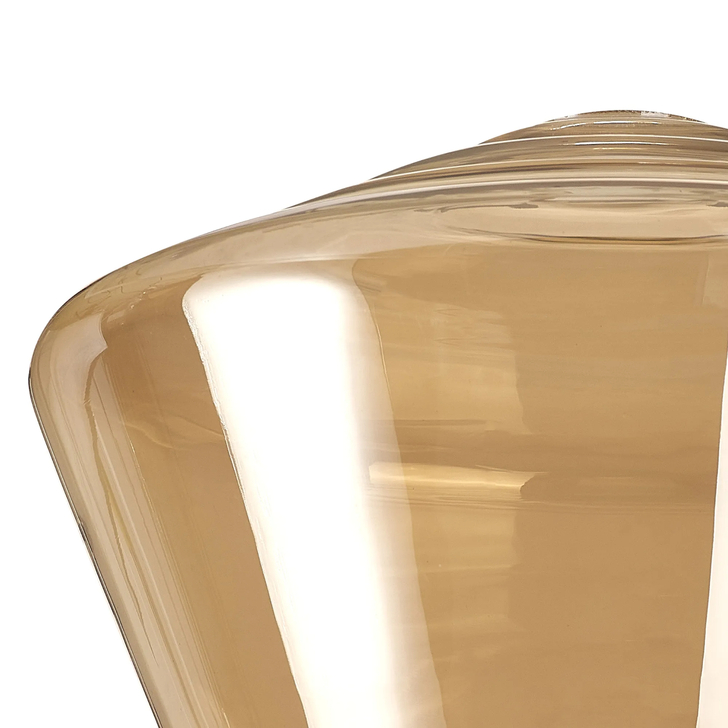 Idolite Devine 30x21.5cm Amber Plated Hexagonal Glass Shade