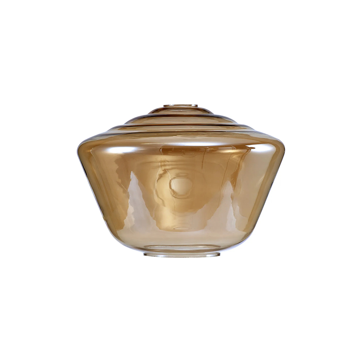 Idolite Devine 30x21.5cm Amber Plated Hexagonal Glass Shade