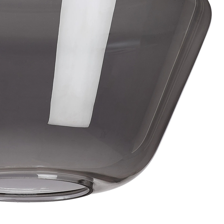 Idolite Devine 30x21.5cm Smoke Plated Hexagonal Glass Shade