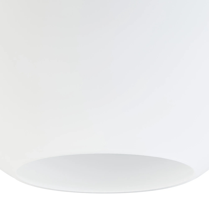 Idolite Devine 30x28cm Open Mouth Round Opal Globe Glass Shade