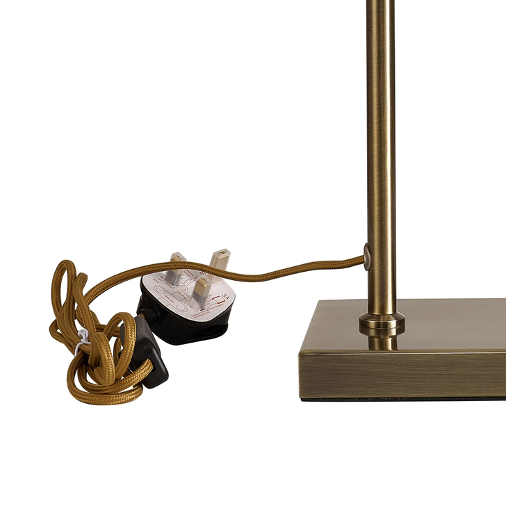 Idolite Devine Antique Brass 1 Light E27 59cm Downward Table Lamp Without Shade,