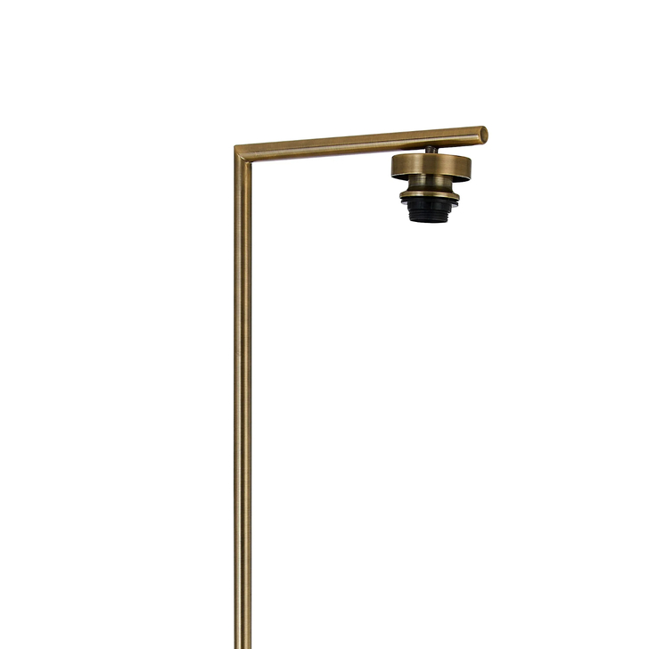 Idolite Devine Antique Brass 1 Light E27 + Reading 1 Light GU10, 166cm Downward Floor Lamp Without Shade,