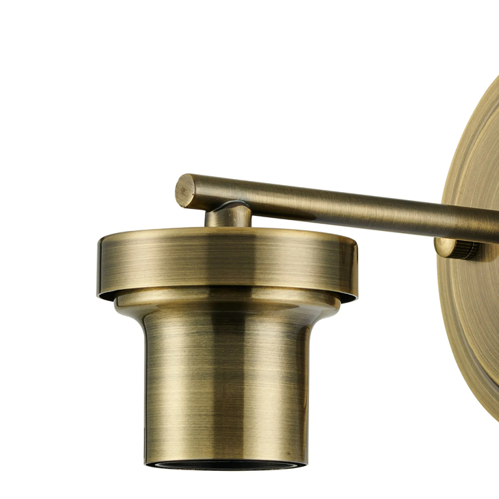 Idolite Devine Antique Brass 1 Light E27 Round Plate Wall Light (FRAME ONLY)