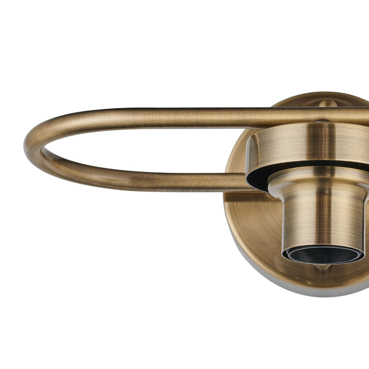 Idolite Devine Antique Brass 1 Light E27 Switched Wall Light Round (FRAME ONLY)