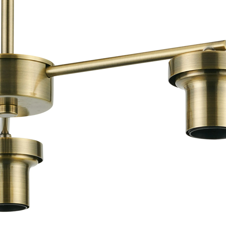 Idolite Devine Antique Brass 3 Light Downward Semi Ceiling (FRAME ONLY)