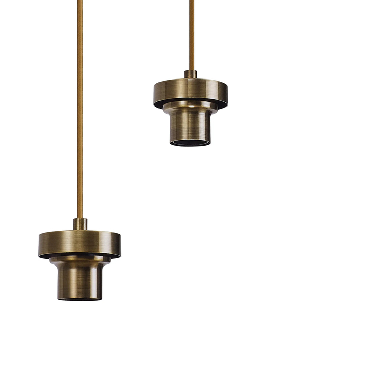 Idolite Devine Antique Brass 3 Light E27 2m Round Multiple Pendant (FRAME ONLY)