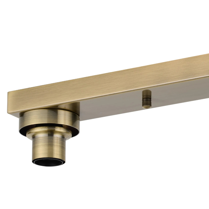 Idolite Devine Antique Brass 3 Light E27 Linear Flush Ceiling (FRAME ONLY)