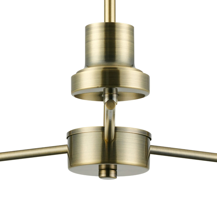 Idolite Devine Antique Brass 3 Light Upward Semi Ceiling (FRAME ONLY)