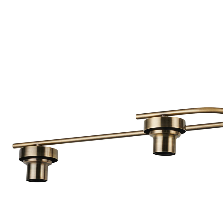 Idolite Devine Antique Brass 4 Light E27 Fixed Linear Pendant (FRAME ONLY)