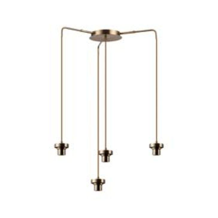 Idolite Devine Antique Brass 4 Light E27 Round Multiple Spider Pendant (FRAME ONLY)