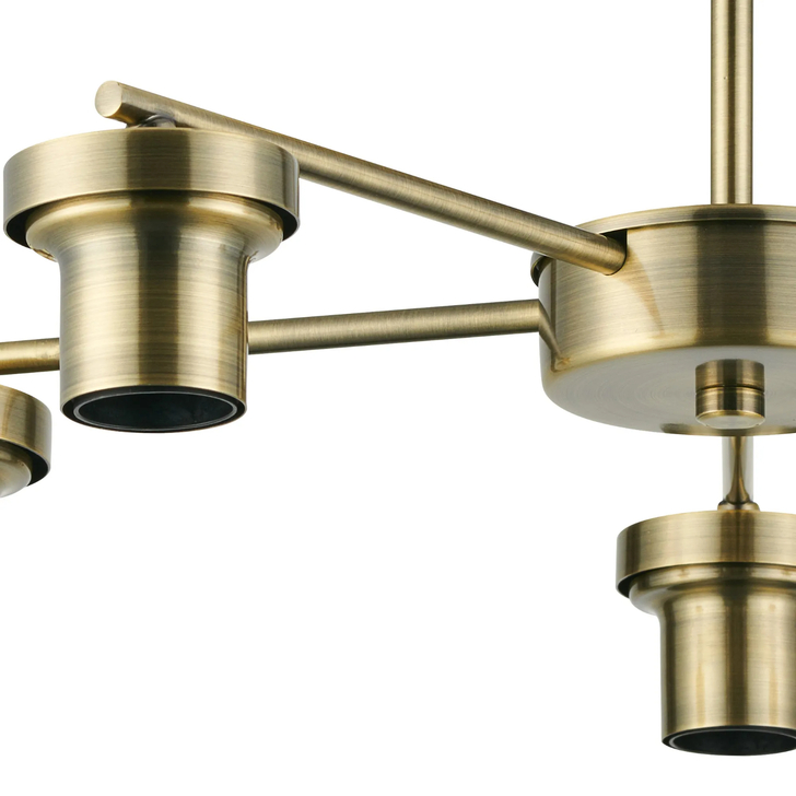 Idolite Devine Antique Brass 5 Light Downward Semi Ceiling (FRAME ONLY)