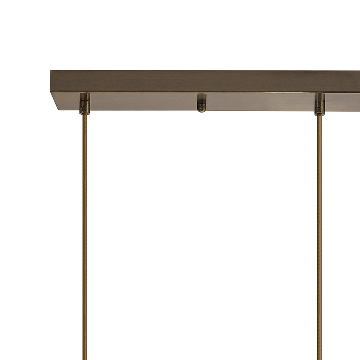 Idolite Devine Antique Brass 5 Light E27 2m Linear Multiple Pendant (FRAME ONLY)