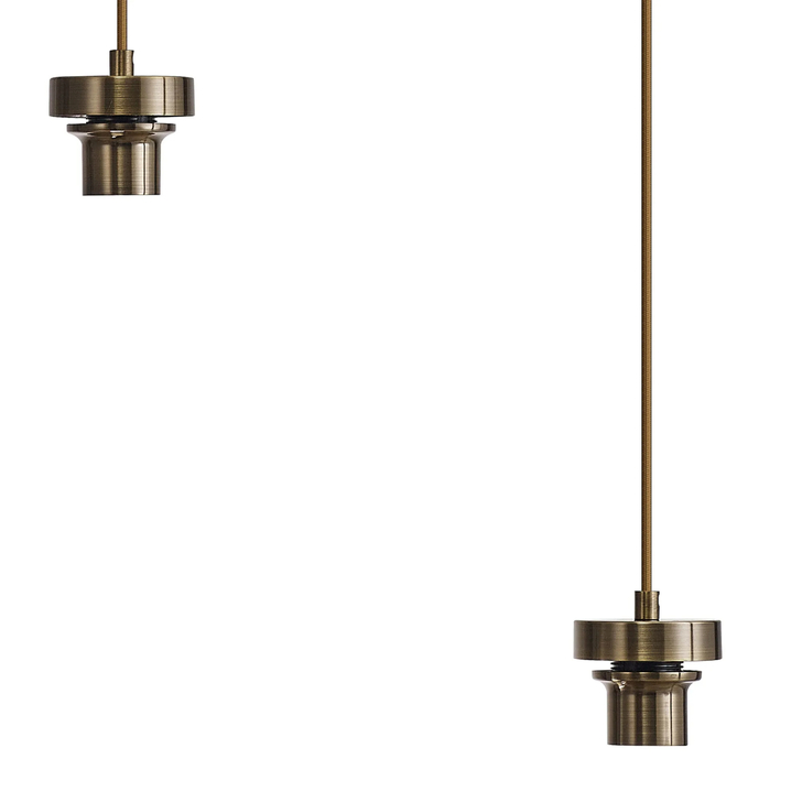 Idolite Devine Antique Brass 5 Light E27 2m Linear Multiple Pendant (FRAME ONLY)
