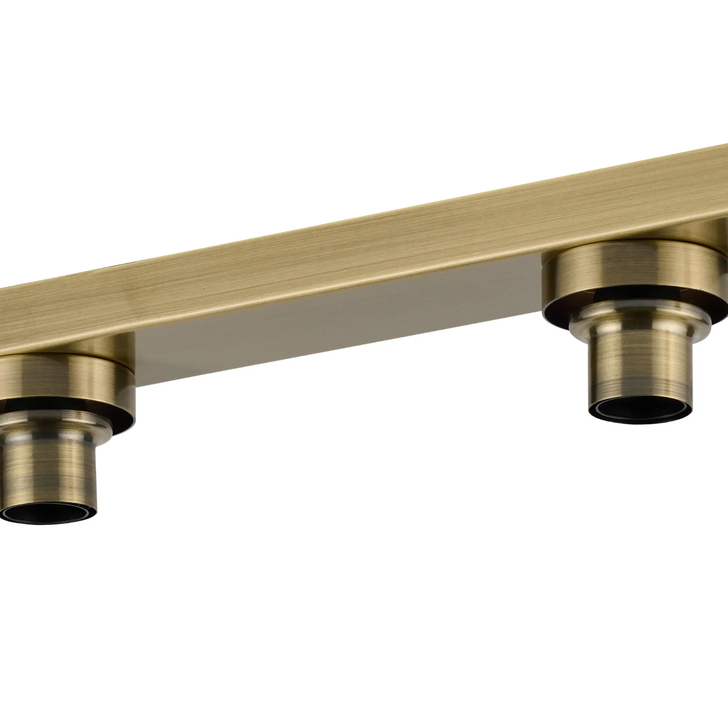 Idolite Devine Antique Brass 5 Light E27 Linear Flush Ceiling (FRAME ONLY)