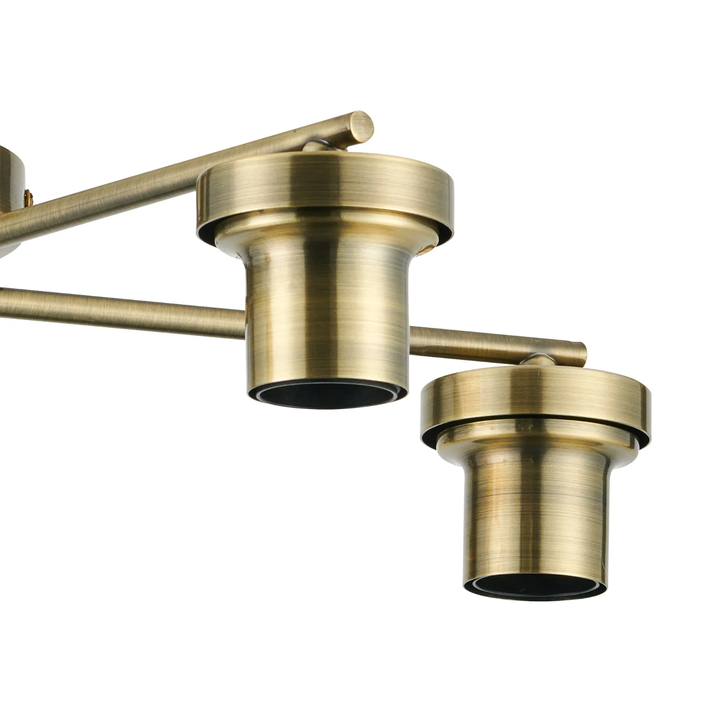 Idolite Devine Antique Brass 5 Light Flush Ceiling (FRAME ONLY)