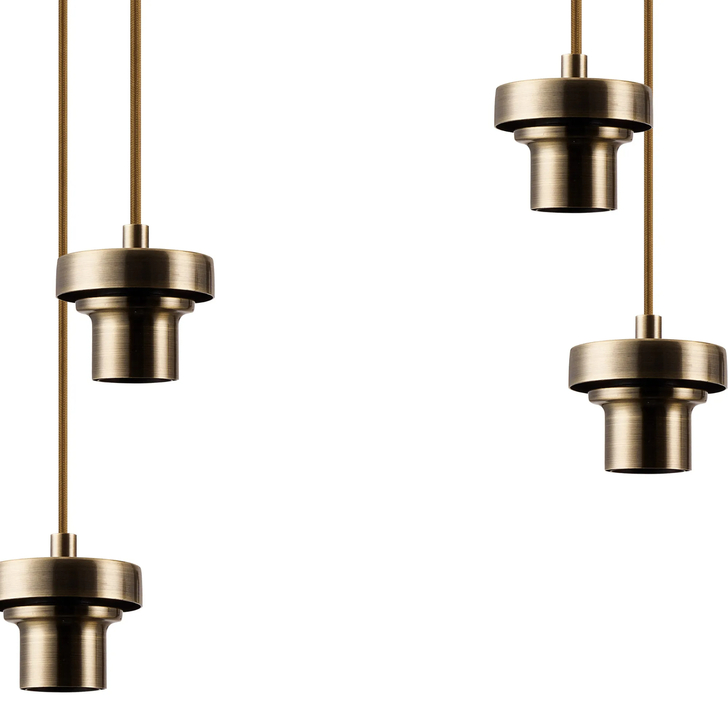 Idolite Devine Antique Brass 6 Light E27 Round Multiple Spider Pendant (FRAME ONLY)