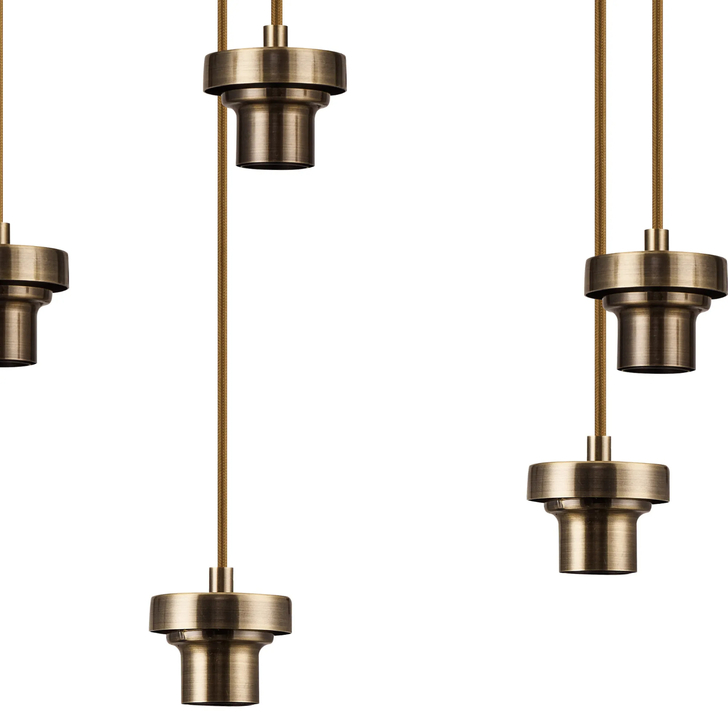 Idolite Devine Antique Brass 9 Light E27 Round Multiple Spider Pendant (FRAME ONLY)