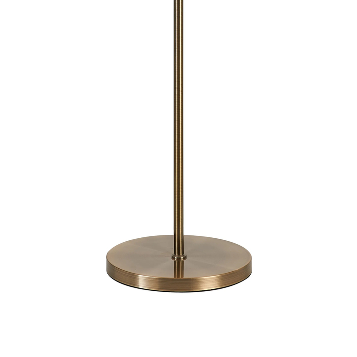 Idolite Devine Floor Lamp, 1 Light E27, Antique Brass/Moss Green/Gold 40x22cm Velvet Shade
