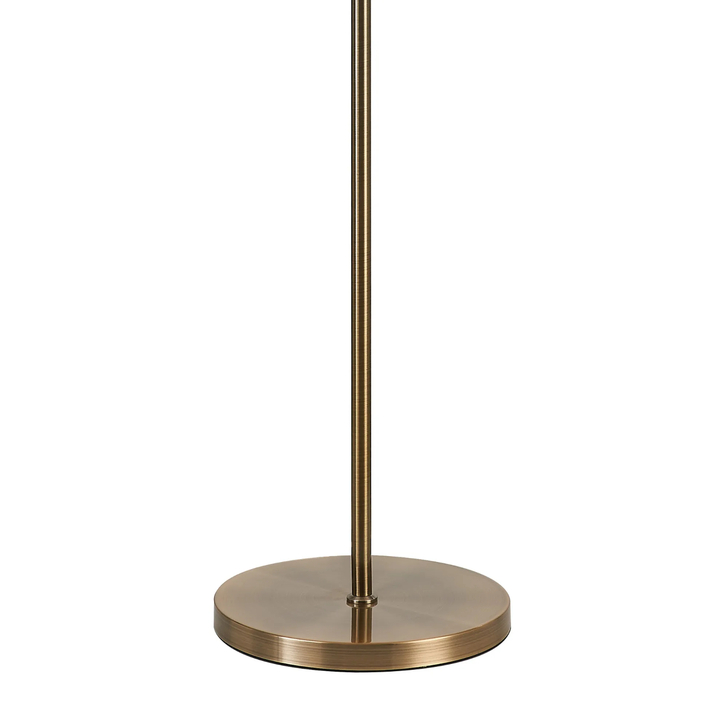 Idolite Devine Floor Lamp, 1 Light E27, Antique Brass/Teal 40x22cm Velvet Shade