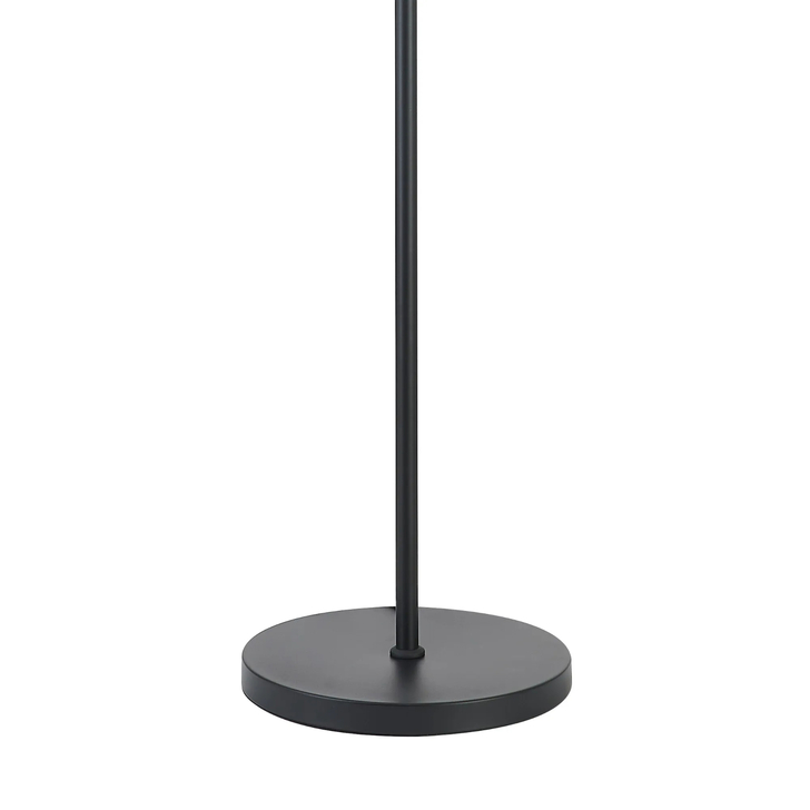 Idolite Devine Floor Lamp, 1 Light E27, Satin Black/Aubergine 40x22cm Velvet Shade
