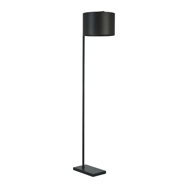 Idolite Devine Floor Lamp, 1 Light E27, Satin Black/Slate 30x20cm Satin Shade