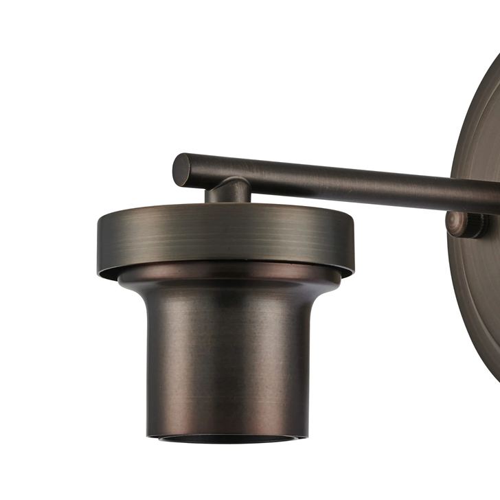 Idolite Devine Matt Bronze 1 Light E27 Round Plate Wall Light (FRAME ONLY)