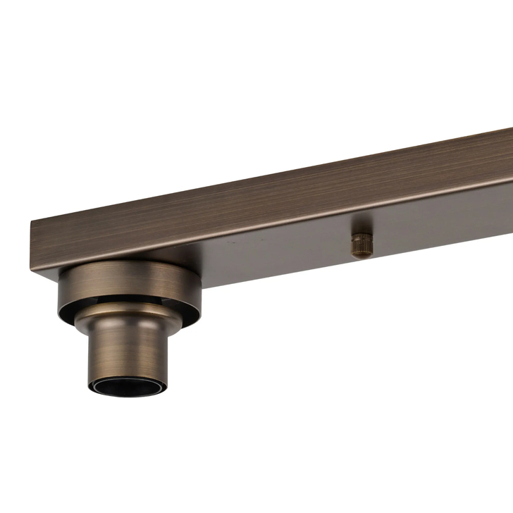 Idolite Devine Matt Bronze 3 Light E27 Linear Flush Ceiling (FRAME ONLY)