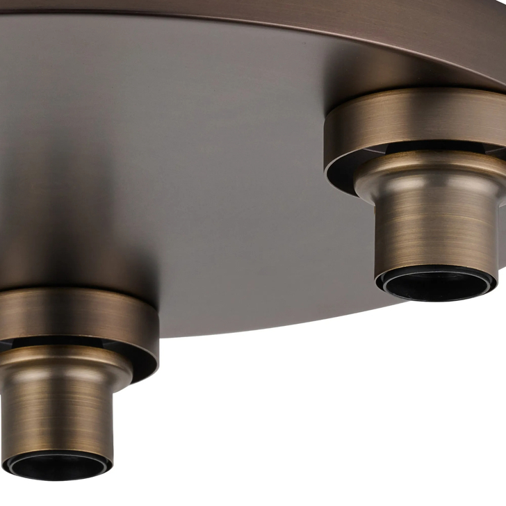 Idolite Devine Matt Bronze 3 Light E27 Round Flush Ceiling (FRAME ONLY)