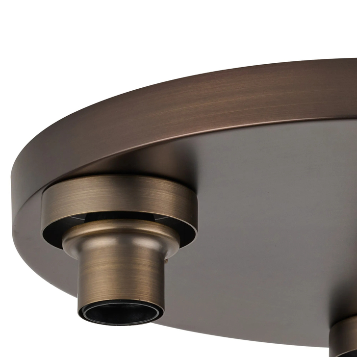 Idolite Devine Matt Bronze 3 Light E27 Round Flush Ceiling (FRAME ONLY)