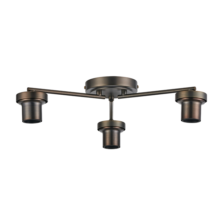 Idolite Devine Matt Bronze 3 Light Flush Ceiling (FRAME ONLY)