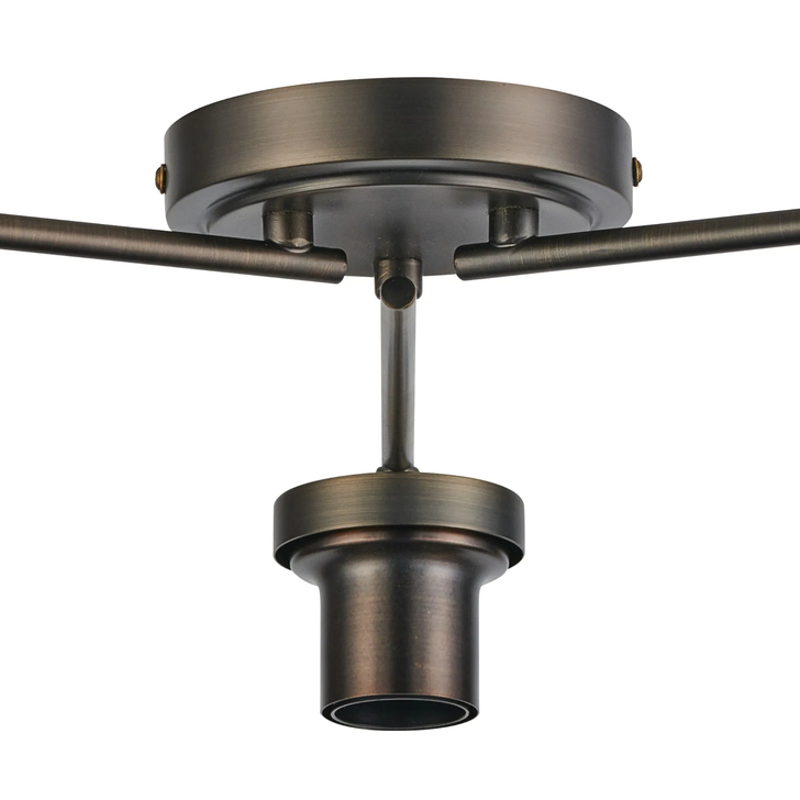 Idolite Devine Matt Bronze 3 Light Flush Ceiling (FRAME ONLY)
