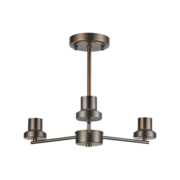 Idolite Devine Matt Bronze 3 Light Upward Semi Ceiling (FRAME ONLY)
