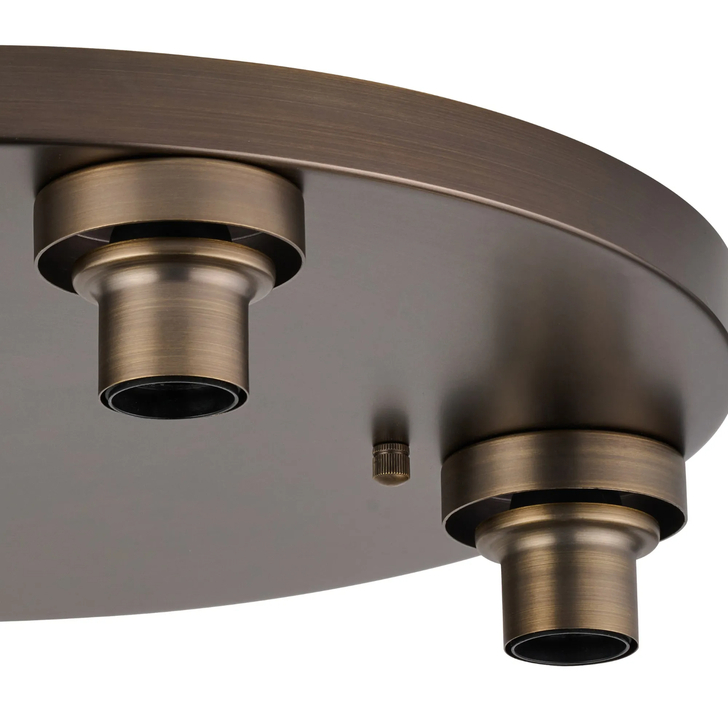 Idolite Devine Matt Bronze 4 Light E27 Round Flush Ceiling (FRAME ONLY)