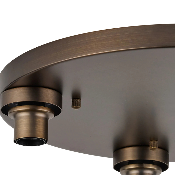 Idolite Devine Matt Bronze 4 Light E27 Round Flush Ceiling (FRAME ONLY)