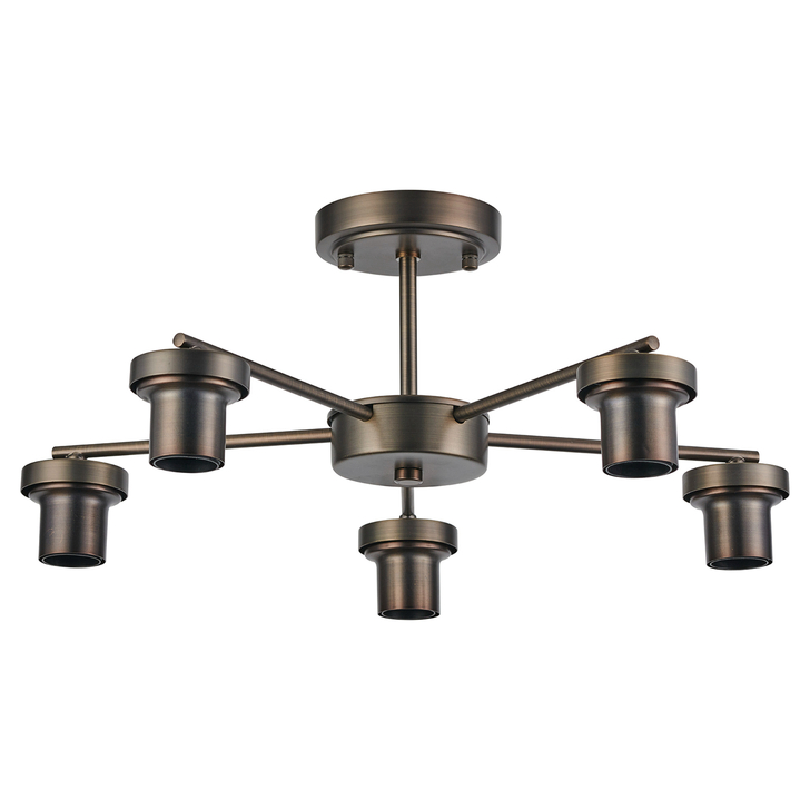 Idolite Devine Matt Bronze 5 Light Downward Semi Ceiling (FRAME ONLY)