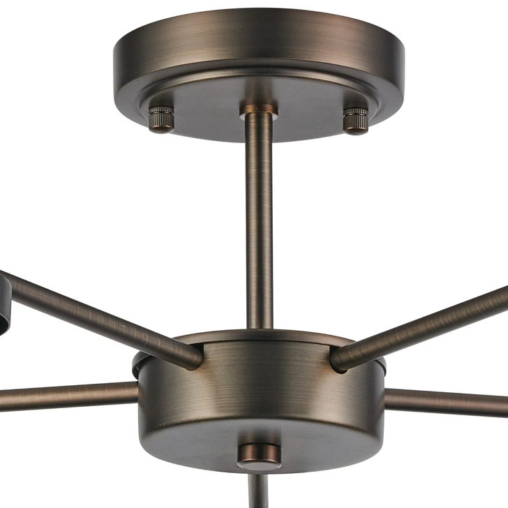 Idolite Devine Matt Bronze 5 Light Downward Semi Ceiling (FRAME ONLY)