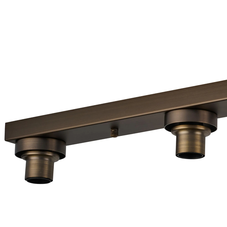 Idolite Devine Matt Bronze 5 Light E27 Linear Flush Ceiling (FRAME ONLY)