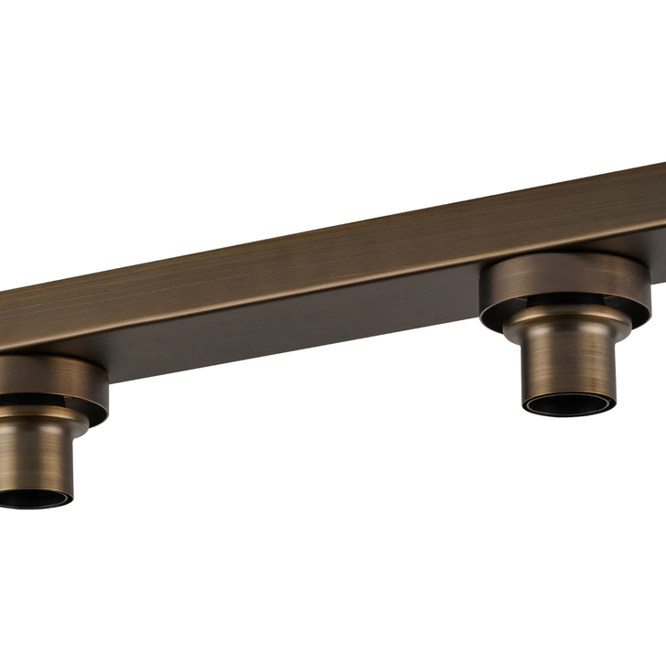 Idolite Devine Matt Bronze 5 Light E27 Linear Flush Ceiling (FRAME ONLY)