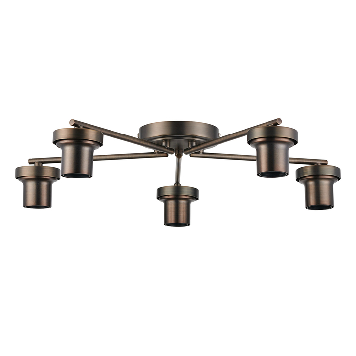 Idolite Devine Matt Bronze 5 Light Flush Ceiling (FRAME ONLY)