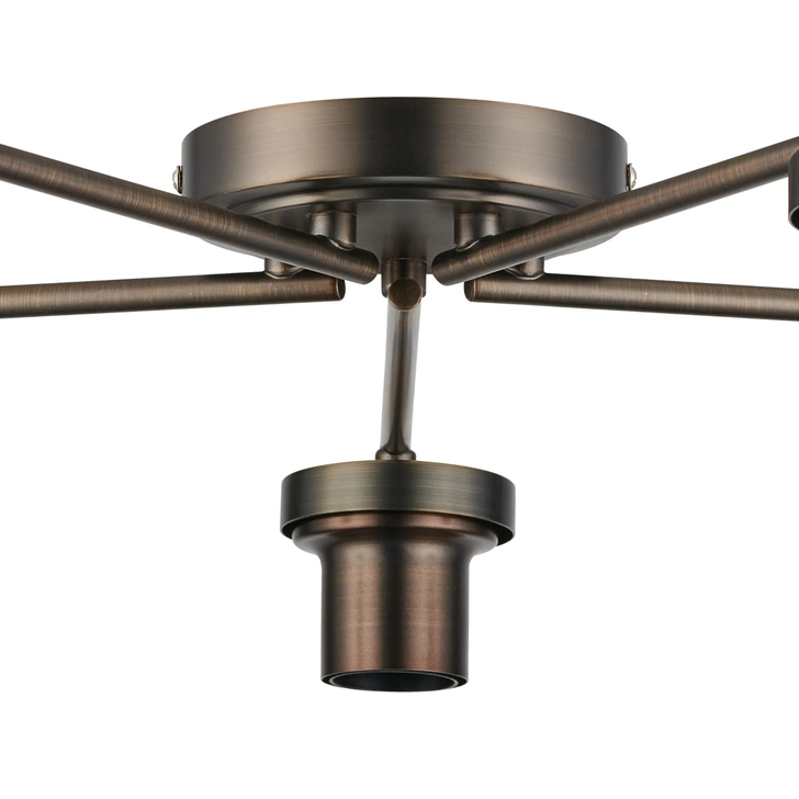 Idolite Devine Matt Bronze 5 Light Flush Ceiling (FRAME ONLY)